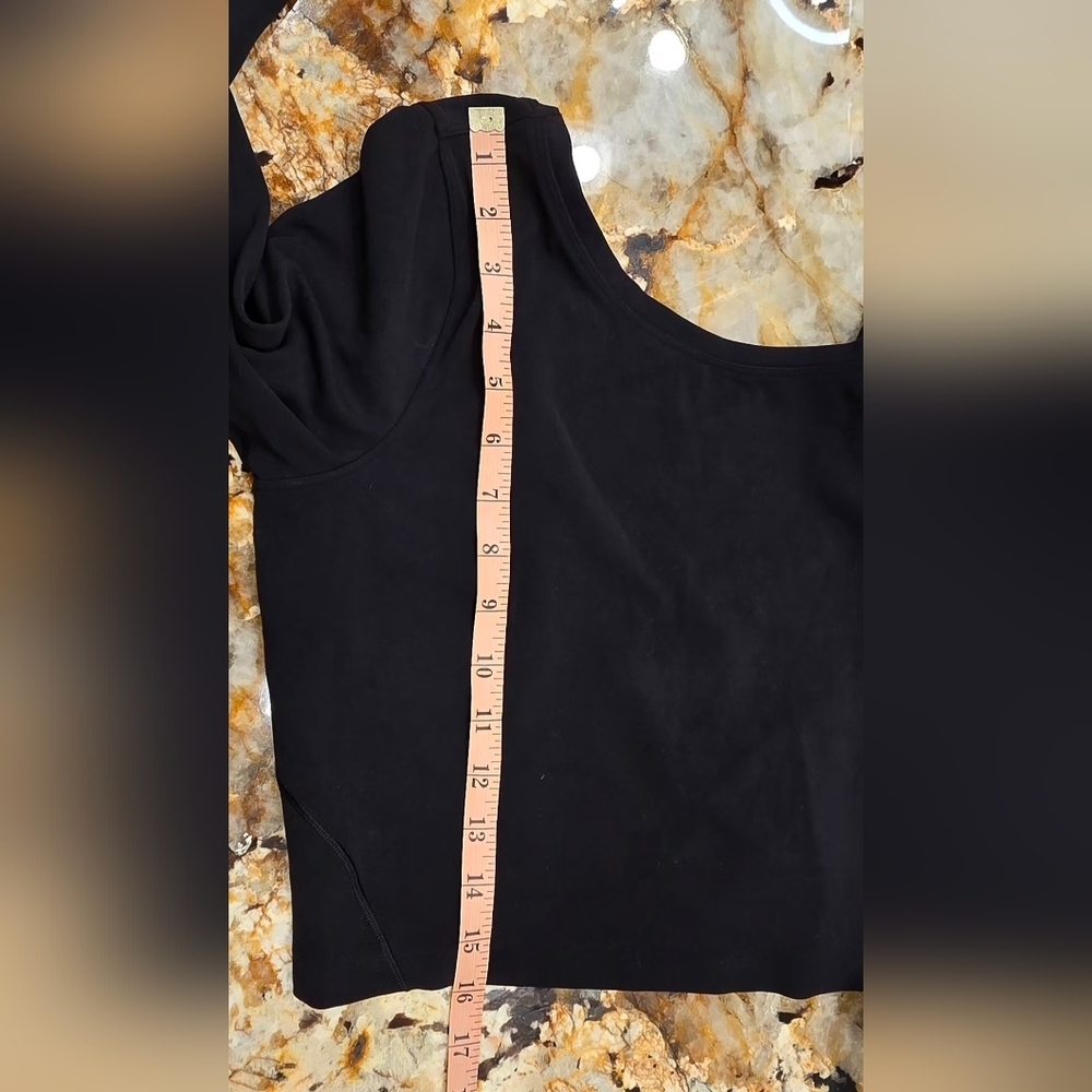 Lululemon Arise Cropped Long Sleeve Black PTP 17" - Picture 6 of 7